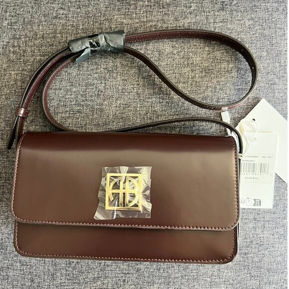 NEW Anine Bing Elly crossbody bag Burgundy NWT - Picture 2 of 12